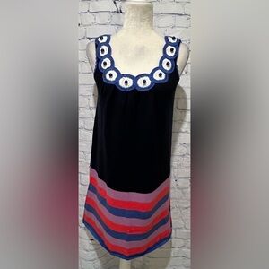 Anthropologie ek jam factory blue & Pink cotton dress size Small